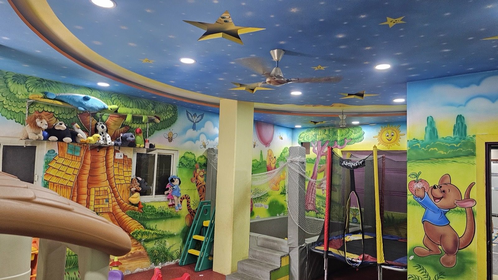 Kindergarten child painting